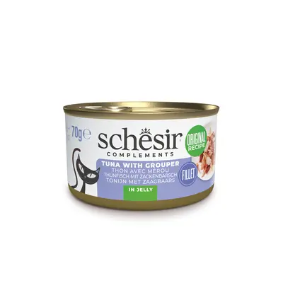Schesir שזיר מעדן משלים לחתולים טונה עם לוקוס בגלי 70 גרם