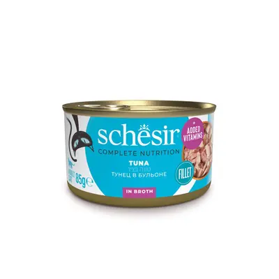 Schesir שזיר מעדן מזון מלא לחתולים טונה בציר 85 גרם