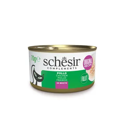Schesir שזיר מעדן משלים לחתולים עוף בציר 70 גרם