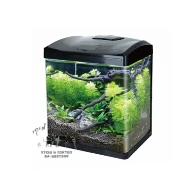 אקווריום עם תאורת לד 39 ס"מ שחור B238