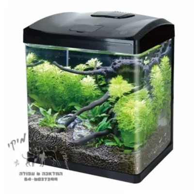 אקווריום עם תאורת לד 60 ס"מ שחור B260