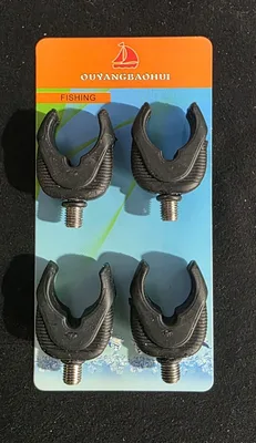 סט מחזיק חכה סיליקון שחור