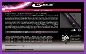 cinnetic - sky line purple crazy kayak 200 5-25lb - 9409