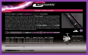 cinnetic - sky line purple crazy kayak 210 5-25lb/2.1m - 9409