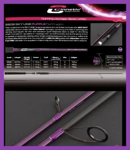 cinnetic - sky line purple dartn spinn 5-25g/2.37m - 9508