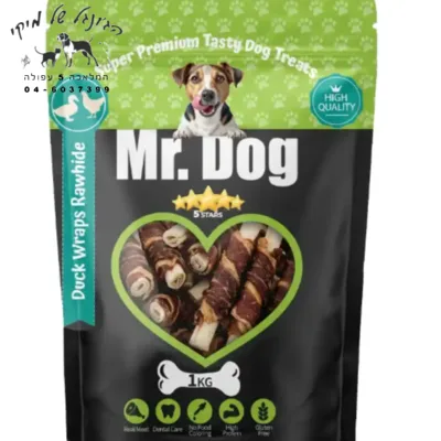 מיסטר דוג חטיף רולים מצופים ברווז לכלבים 1 ק"ג