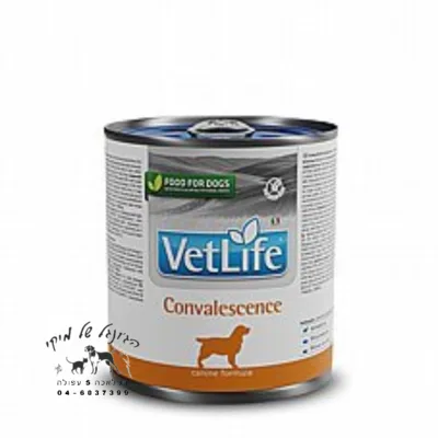 Vet Life Convaleseence- וט לייף קונבלסנס שימור מזון רפואי לכלב 300 גרם