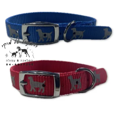 קולר לכלב עם ציורי כלב 20 מ"מ
