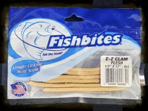 Fishbites® Longer Lasting E-Z Clam flesh 1/2"*12"-2ct צדפות