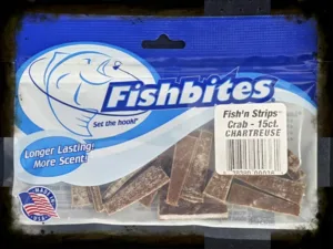 Fishbites Fish'n Strips® Crab chartreuse 15ct סרטנים