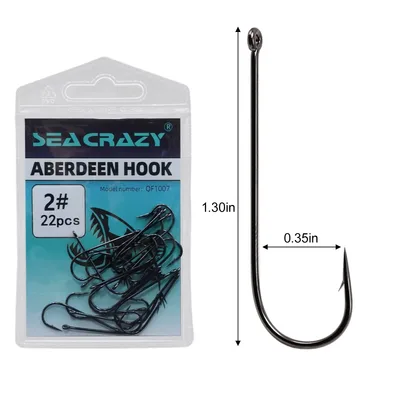 SEA CRAZY ABERDEEN HOOK #2 18PCS