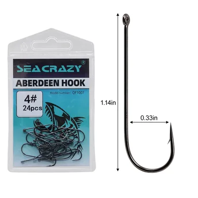 SEA CRAZY ABERDEEN HOOK #4 24PCS