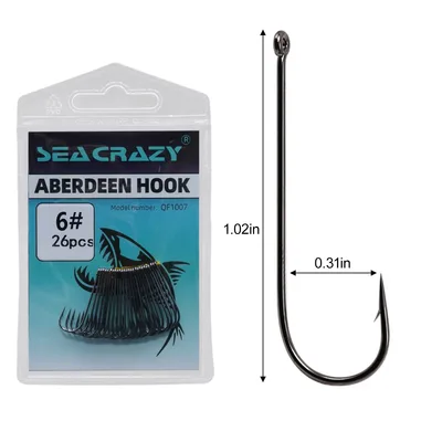 SEA CRAZY ABERDEEN HOOK #6 24PCS
