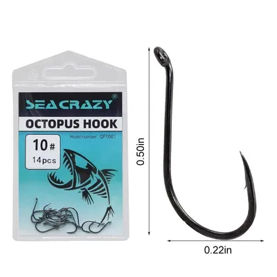 SEA CRAZY OCTOPUS HOOK #10 14PCS