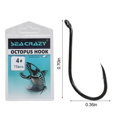SEA CRAZY OCTOPUS HOOK #4 10PCS