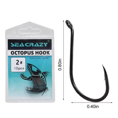 SEA CRAZY OCTOPUS HOOK #2 10PCS
