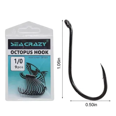SEA CRAZY OCTOPUS HOOK #1/0 9PCS