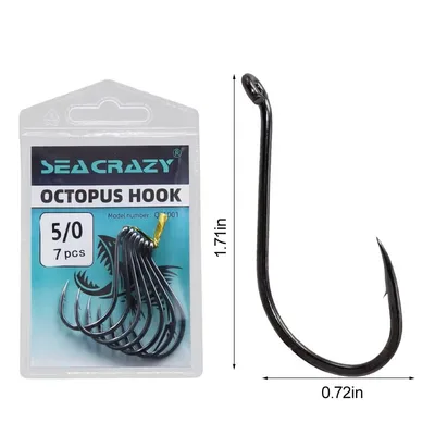 SEA CRAZY OCTOPUS HOOK #5/0 7PCS