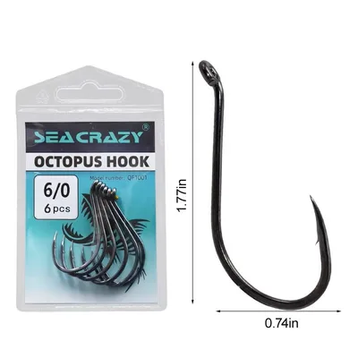 SEA CRAZY OCTOPUS HOOK #6/0 6PCS