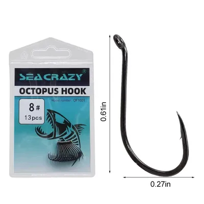 SEA CRAZY OCTOPUS HOOK #8 13PCS