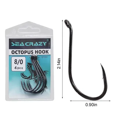 SEA CRAZY OCTOPUS HOOK #8/0 4PCS