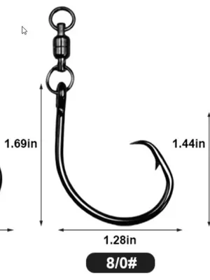 SEA CRAZY CIRCLE+SWIVEL #8/0 3PCS