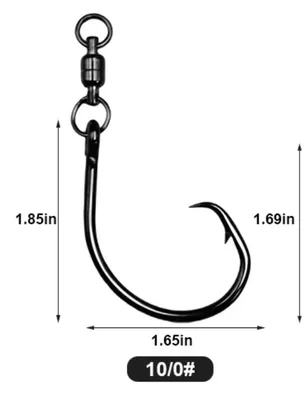 SEA CRAZY CIRCLE+SWIVEL #10/0 3PCS